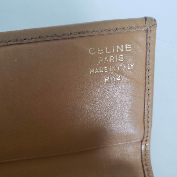 Celine Vintage Medium Envelope Leather Compact Wallet Macadam Brown Unisex Purse - Picture 8 of 10
